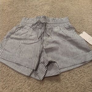NWT Navy and White Striped Shorts